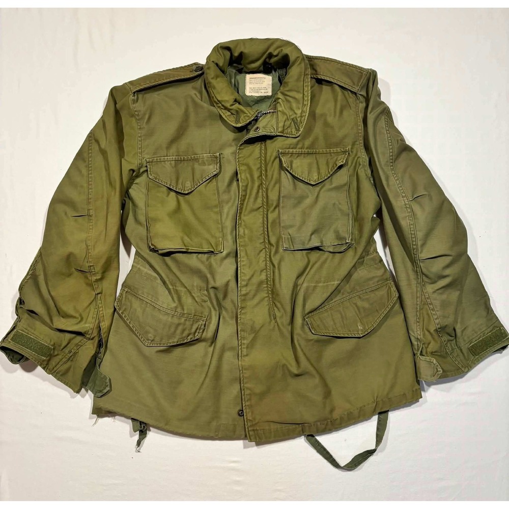 Vintage 1969 Alpha Industries M-65 Field Jacket OG-107‎ Olive Green Medium Reg